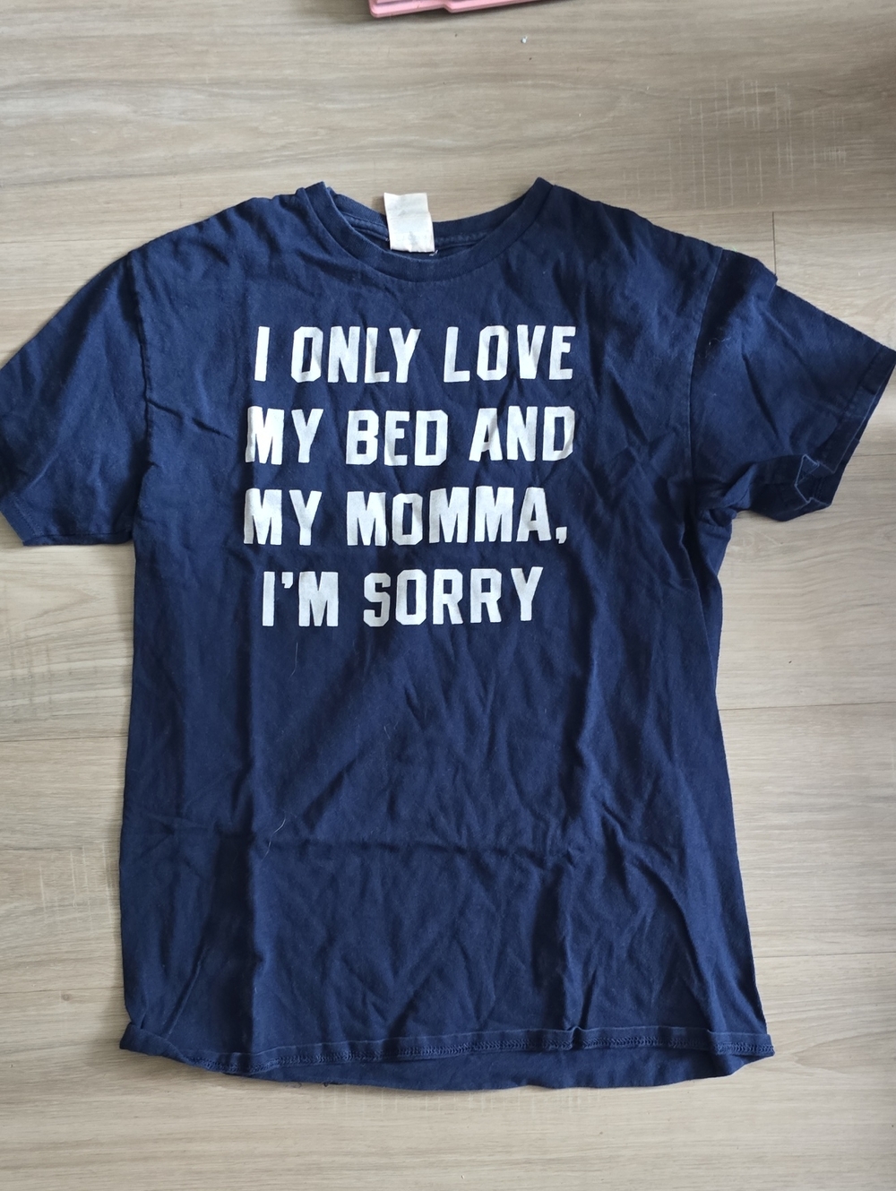 Delta Navy Blue Short Sleeve Graphic Tee with White Text